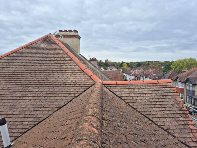Leaking Ridge Tile Repair, Purley. Merton Roof Repairs