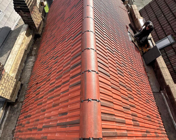 View from above showing dry ridge system Roof Repair and Renewal, Streatham. Merton Roof Repairs